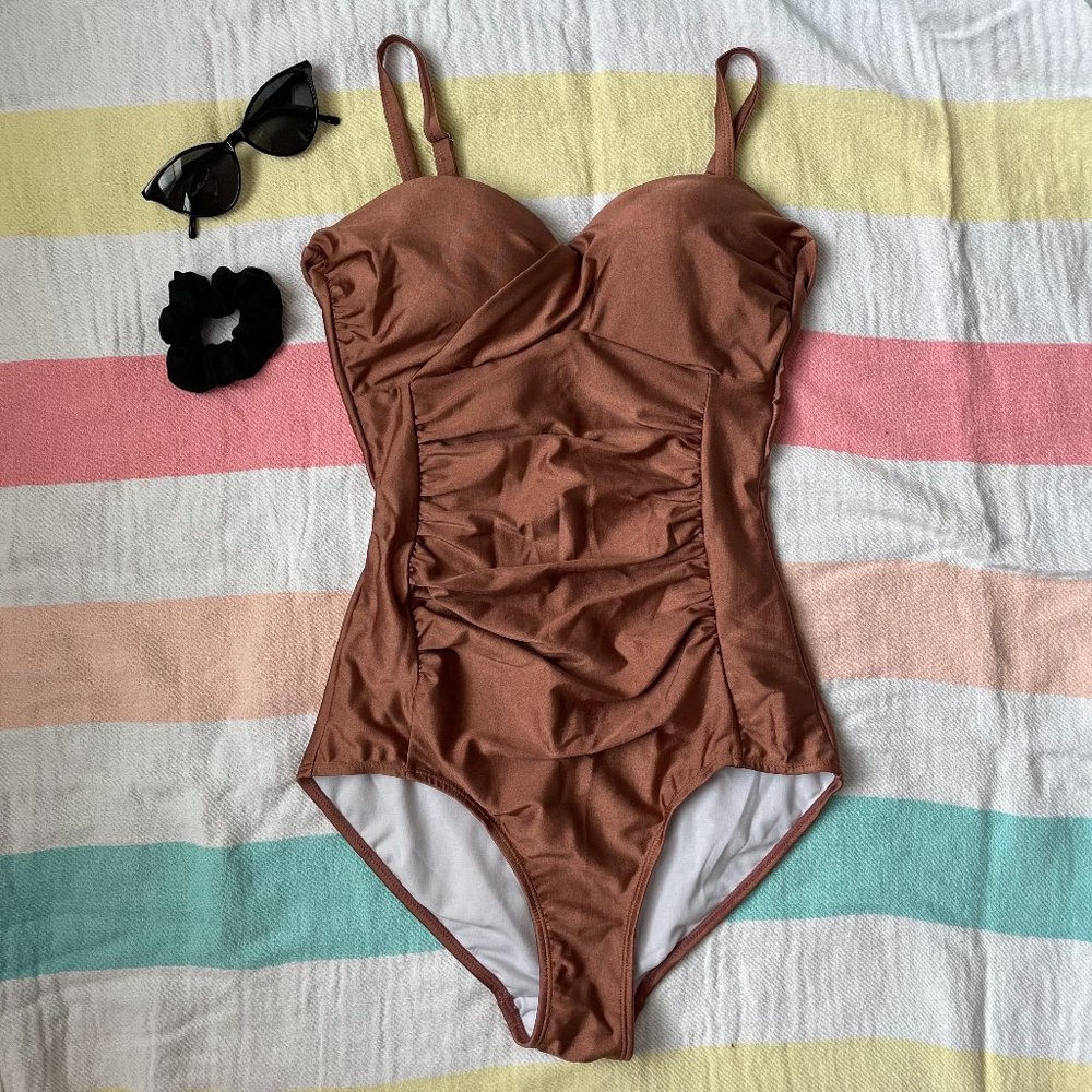 Metallic One Piece Swimsuit